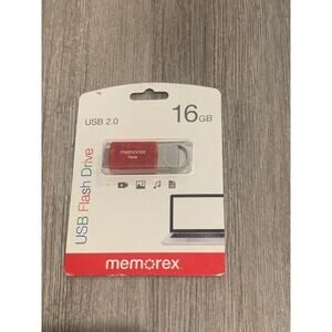 Memorex 16GB Flash Drive USB 2.0 - Red